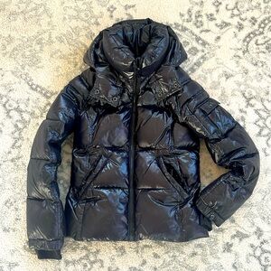 S13 kids black lacquer puffer jacket size 14